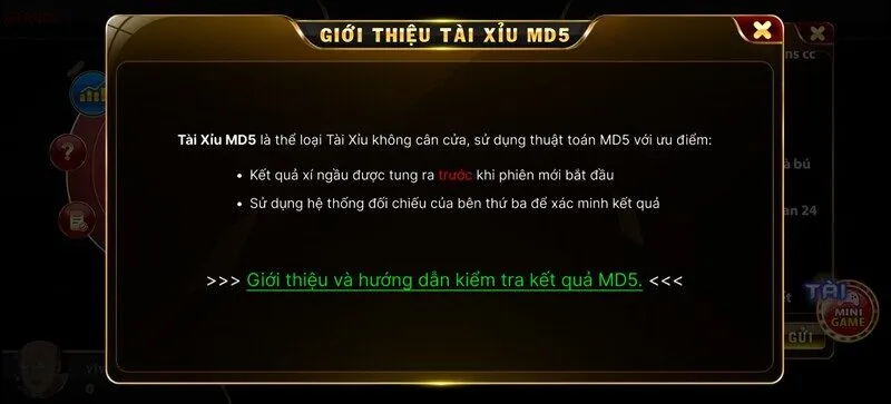 Luật chơi Tài Xỉu MD5